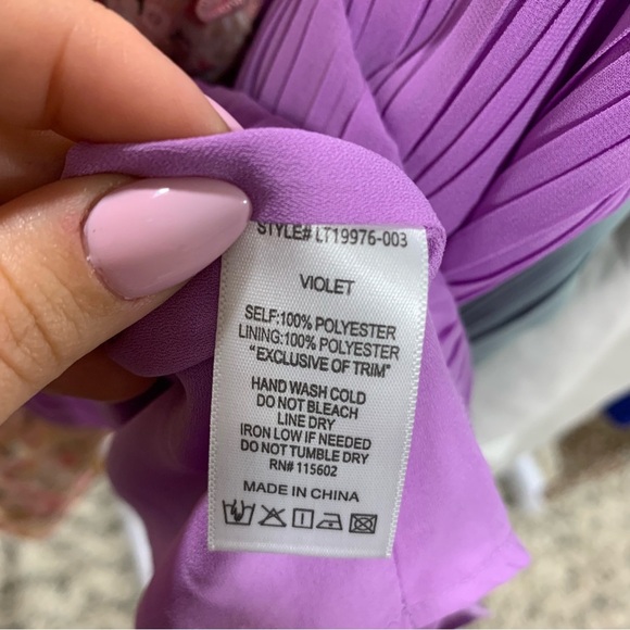 Lush Pleat Lace Camisole in Violet - Size XL - Picture 5 of 5